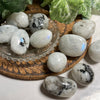 Mixed Moonstone Tumblestones | some with Black Tourmaline & Black Moonstone