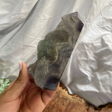 Fluorite with One Raw Face