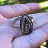 Tourmalinated Quartz Sterling Silver Ring 8.75 (R)