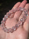 Ice Rose Quartz| Girasol | 9-10mm | Bead Bracelets