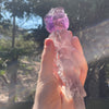 Rose Carving | Bahia Amethyst | Hollandite Inclusions