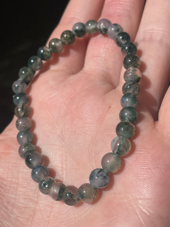 Moss Agate | Round | 4mm | Bead Bracelets