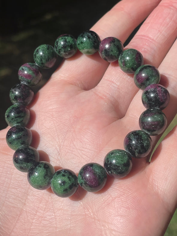 Ruby in Zoisite | Round | 8-10mm | Bead Bracelets
