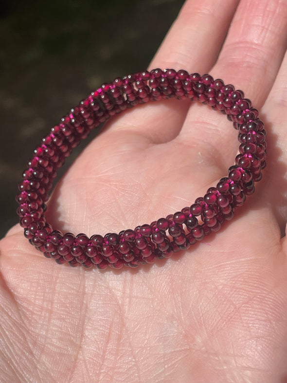 Garnet | Ladder | 3mm | Bead Bracelets
