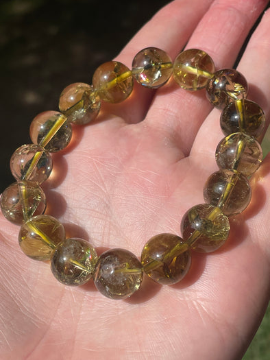 Citrine | High Grade | Rainbows | 12mm | Bead Bracelets