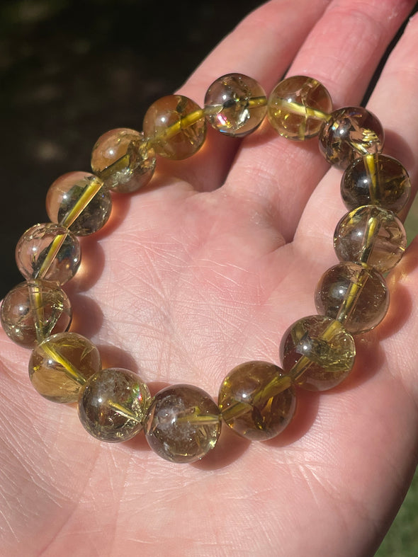 Citrine | High Grade | Rainbows | 12mm | Bead Bracelets