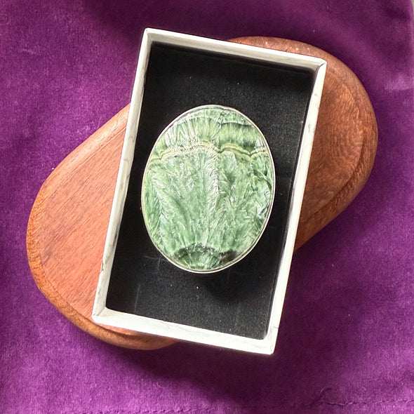 Seraphinite | Sterling Silver Ring | Size 10.5 aka V