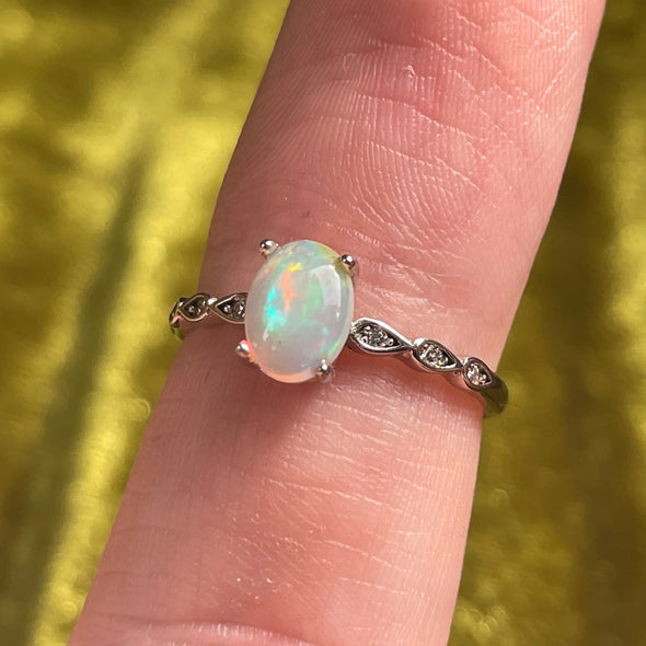 Ethiopian Opal | Sterling Silver Ring | Adjustable size