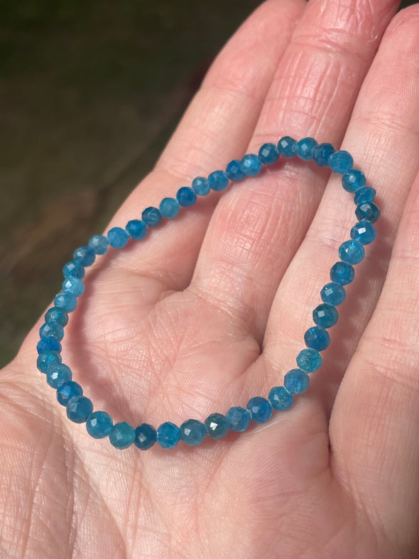 Neon Apatite | Faceted | 4mm | Bead Bracelets