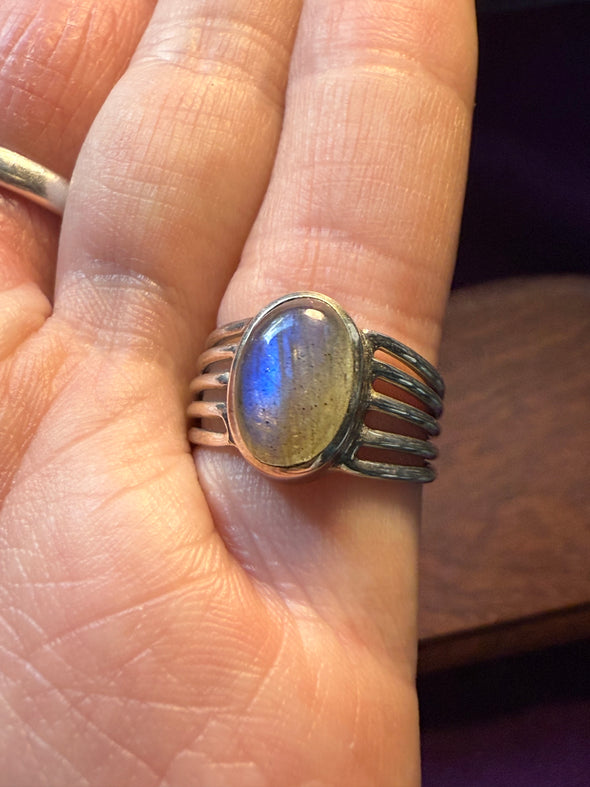 Labradorite | Sterling Silver Ring | Size 6.25 aka M