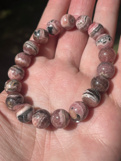 Rhodochrosite | Banded | 10mm | Bead Bracelets