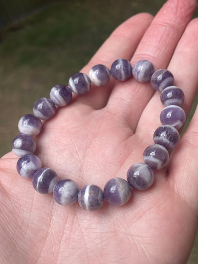 Chevron Amethyst | High Grade | 8mm | Bead Bracelets