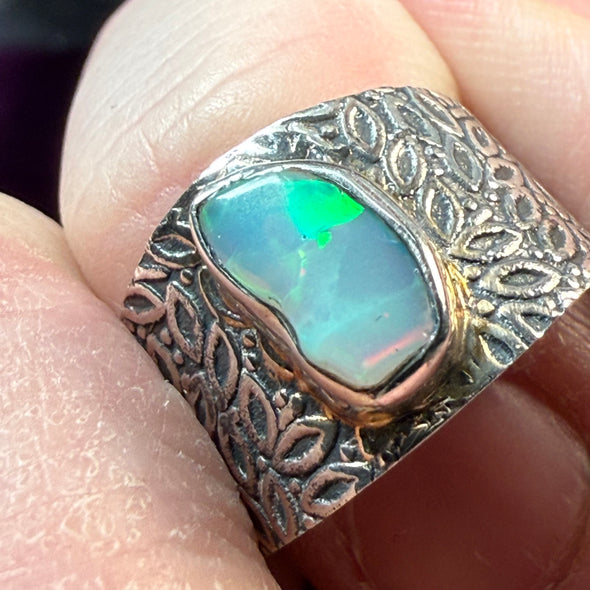 Opal | Sterling Silver Ring | Size 7 aka O