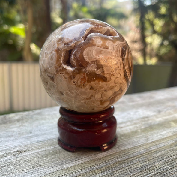 Amber Calcite | Sphere | Patterns