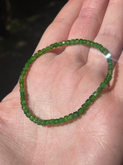 Diopside | Faceted | 3mm | Bead Bracelets