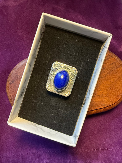 Lapis Lazuli | Sterling Silver Ring | Size 6.5 aka M.5