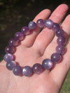 Gem Purple Mica | High Grade Lepidolite | 10mm | Bead Bracelets