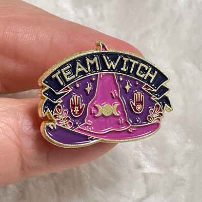 Team Witch Enamel Pin | Pink Purple