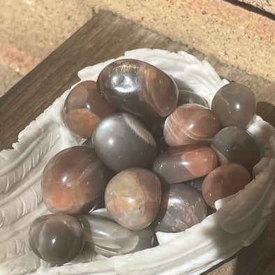 Black Peach Moonstone Tumblestones