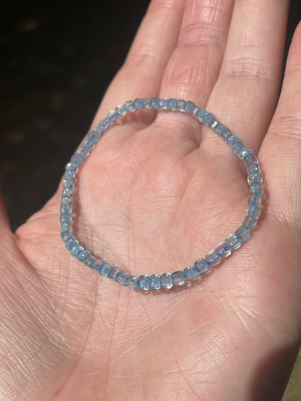 Blue Topaz | Faceted | 4mm | Bead Bracelets