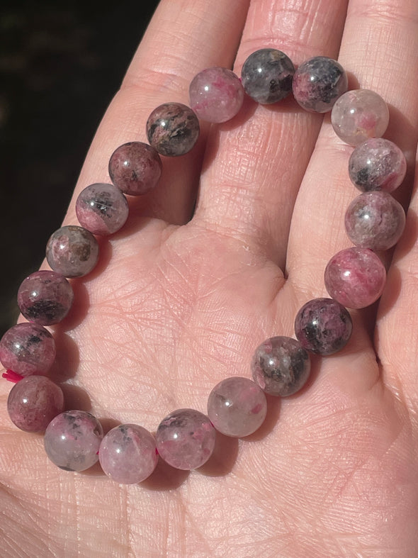 Rhodonite in Quartz | 8mm | Bead Bracelets