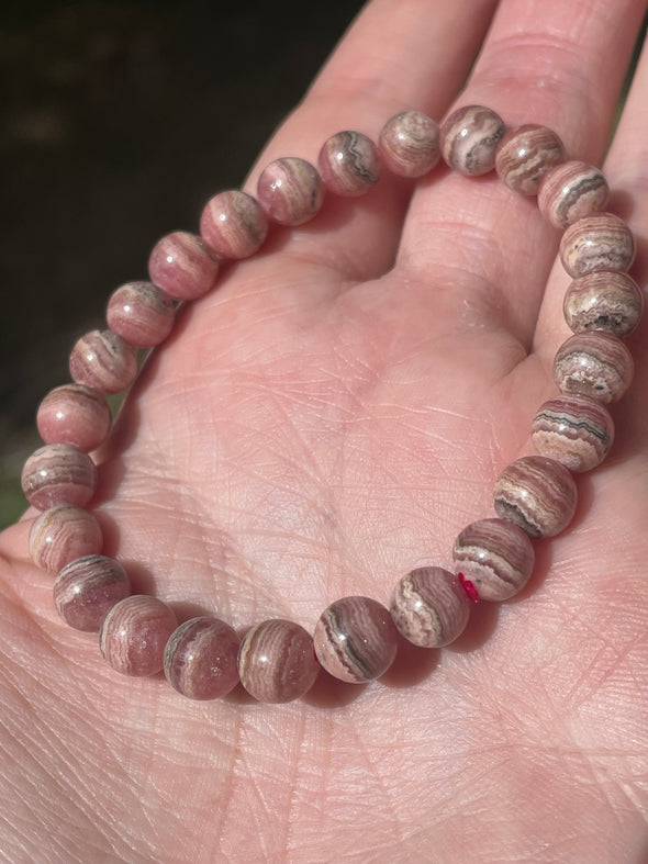 Rhodochrosite | Banded | 6-7mm | Bead Bracelets
