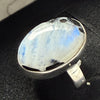 Rainbow Moonstone | Sterling Silver Ring | Size 8 aka Q