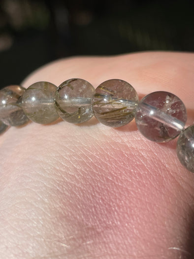 Green Rutile| Rare | 7-8mm | Bead Bracelets