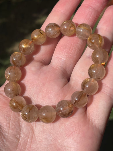 Golden Rutile | Chunky | 10mm | Bead Bracelets