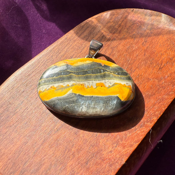 Bumblebee Jasper | Sterling Silver Pendant | Indonesia