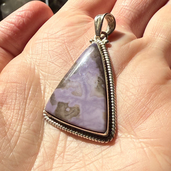 Tiffany Stone | Sterling Silver Pendant | Purple