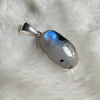 Rainbow Moonstone | with Black Tourmaline Sterling Silver Pendant