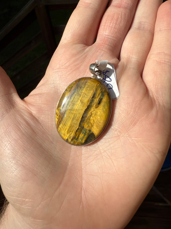 Nellite | Sterling Silver Pendant | Pietersite & Tigers Eye