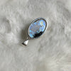 Rainbow Moonstone | with Black Tourmaline Sterling Silver Pendant