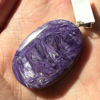 Charoite | Sterling Silver Pendant | Purple Chatoyant