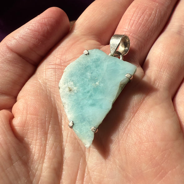 Larimar | Sterling Silver Pendant | Blue