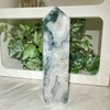 Moss Agate | Druzy | Obelisk