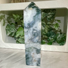 Moss Agate | Druzy | Obelisk