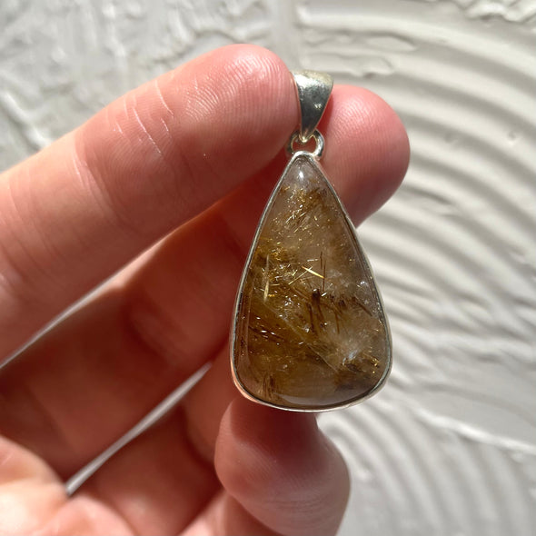 Golden Rutile | Sterling Silver Pendant