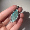 Druzy Hemimorphite in Chrysocolla | Sterling Silver Pendant