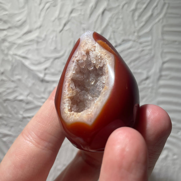 Druzy Carnelian Sardonyx Matrix | Egg