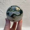 Moss Agate Sphere | with  Chalcedony & Quartz