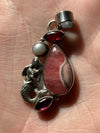 Mermaid | Sterling Silver Pendant | Rhodochrosite Garnet Pearl