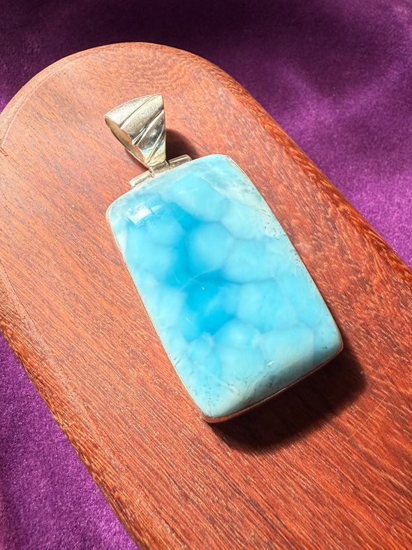 Larimar | Sterling Silver Pendant | Blue