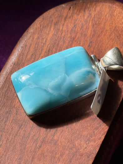 Larimar | Sterling Silver Pendant | Blue