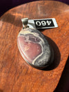 Porcelain Jasper | Sterling Silver Pendant | Deep Pink