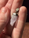 Kunzite | Sterling Silver Pendant | Raw Purple