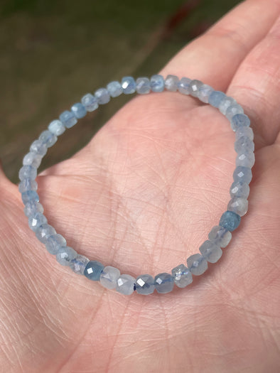 Aquamarine | Faceted | 6mm | Bead Bracelets