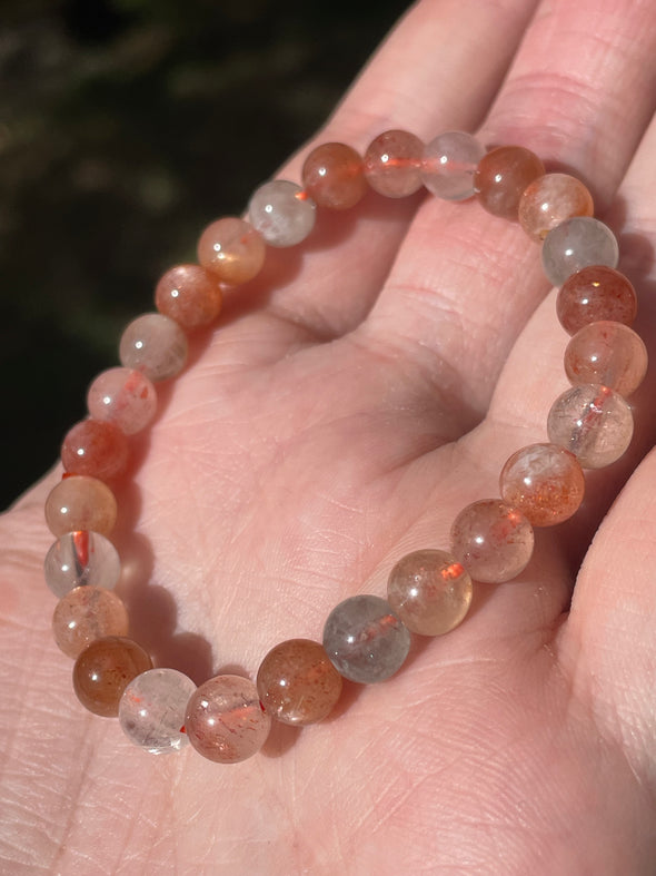 Sunstone & Moonstone| Round | 6mm | Bead Bracelets
