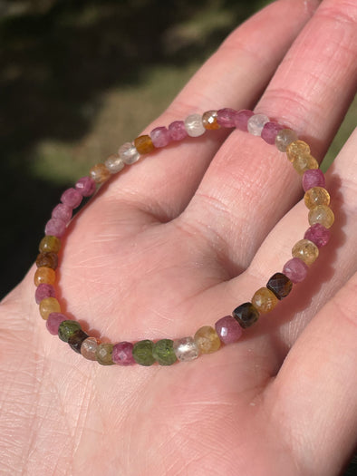 Tourmaline | Faceted | 4mm | Bead Bracelets